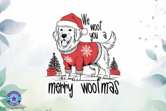 Christmas Dog Quote SVG PNG Design