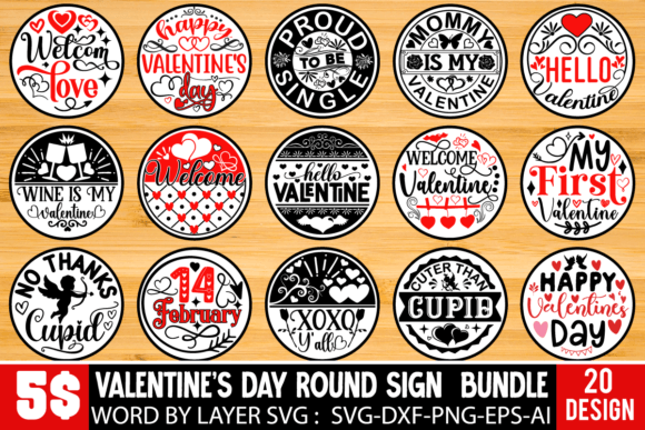 Valentine’s Day Round Sign SVG Bundle Review for Real Projects